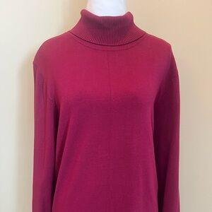 Chico's Rich Burgundy Turtleneck Sweater. Like New. Size 3